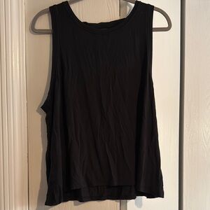 American Eagle Outfitters Black Sleeveless Muscle Tee